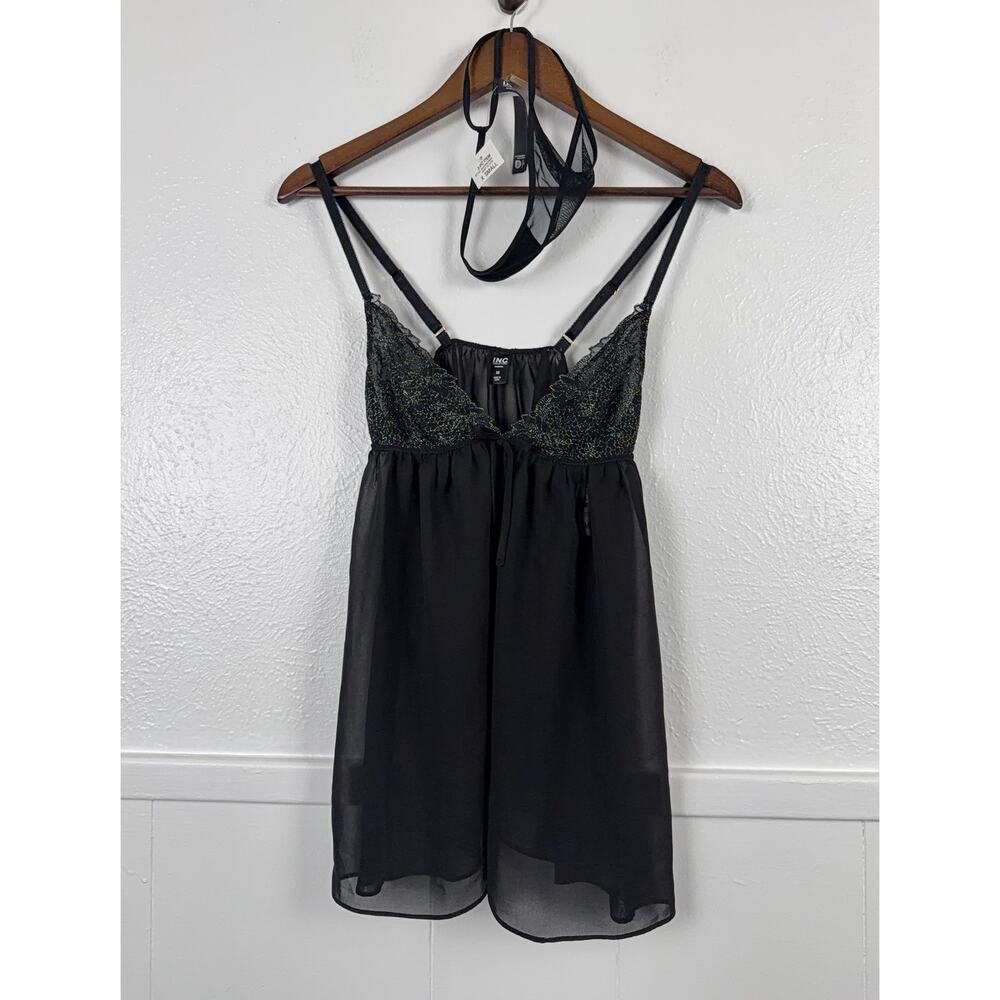 NWT I.N.C International Concepts Babydoll Chemise Thong Set XS - Picture 8 of 8